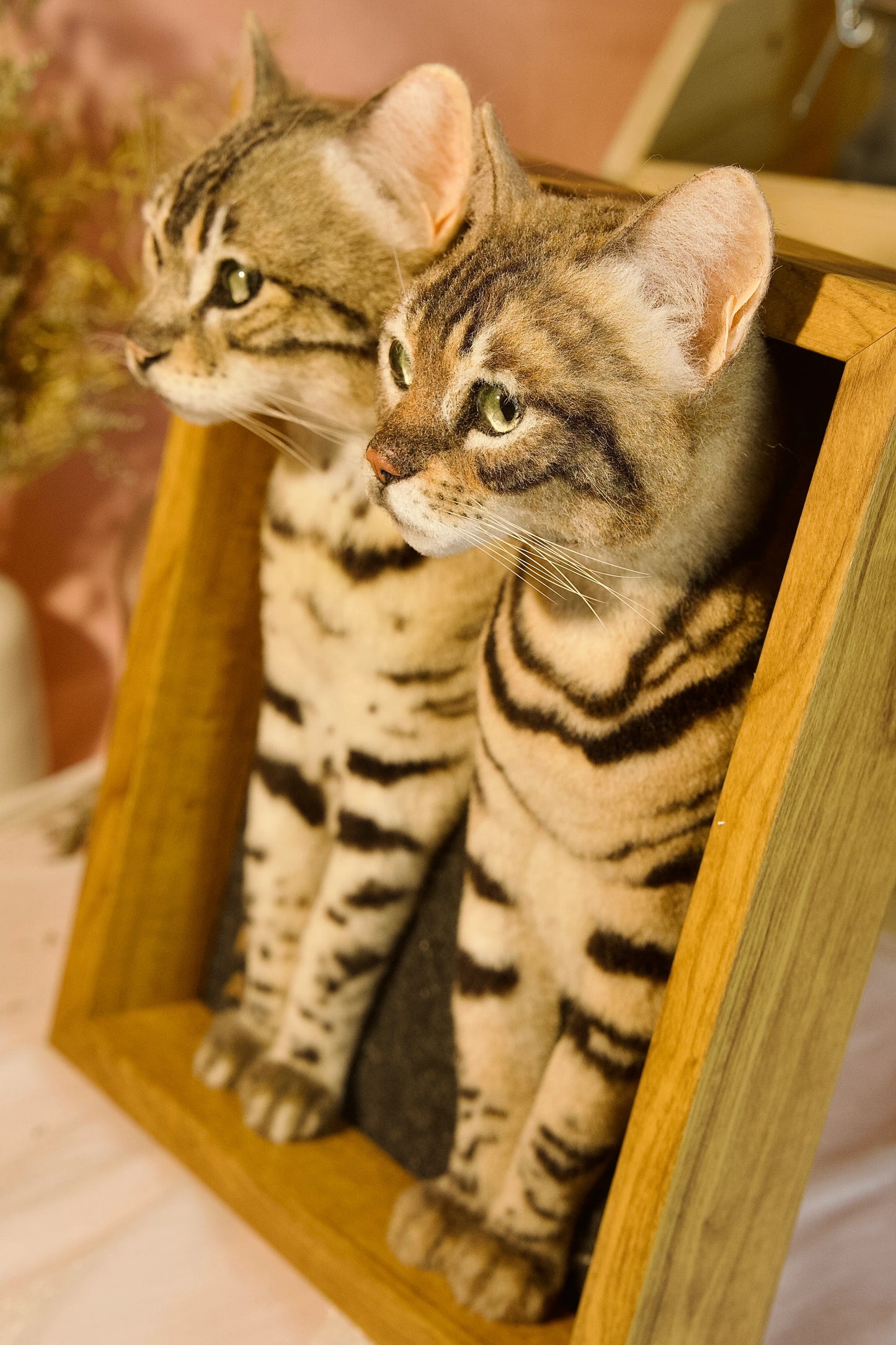 3D Custom Stuffed Animal Clones with Wooden Frame