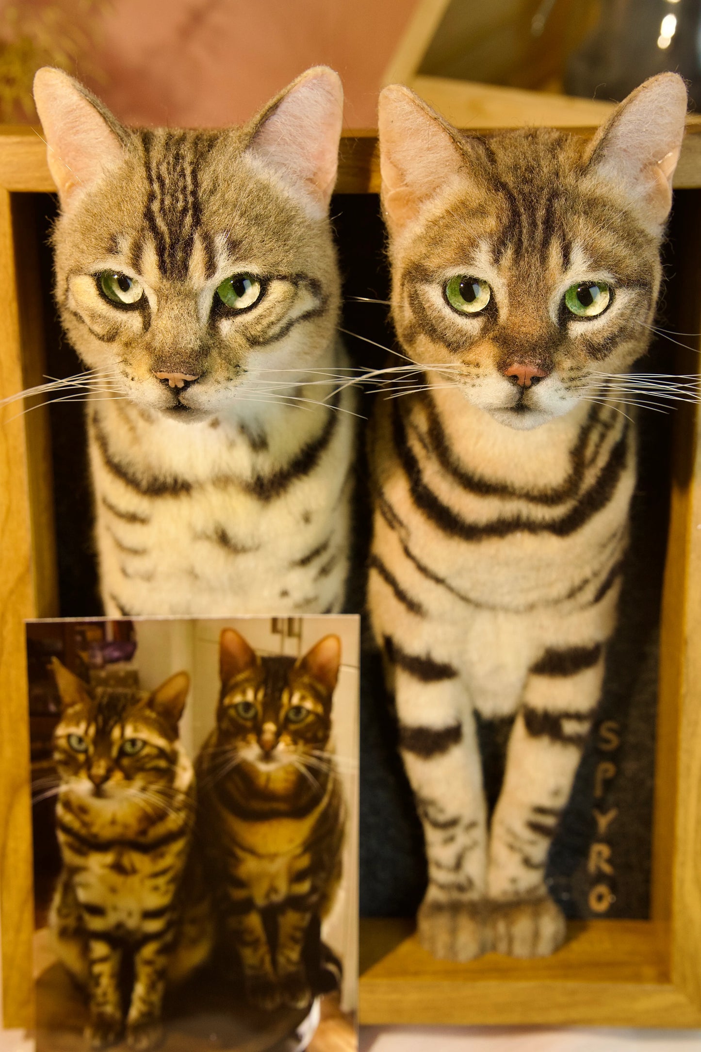 3D Custom Stuffed Animal Clones with Wooden Frame
