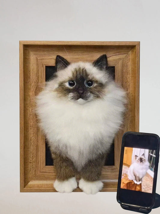 3D Custom Stuffed Animal Clones with Wooden Frame